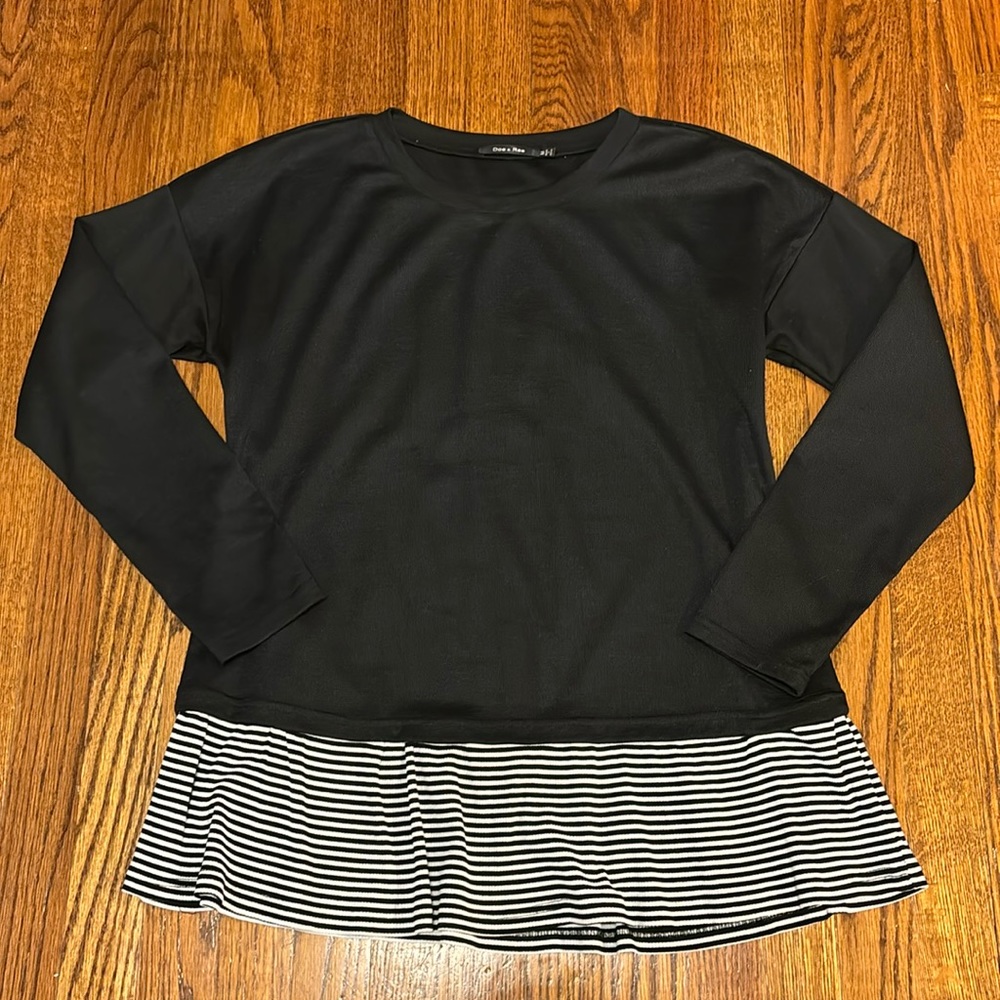 Black peplum top